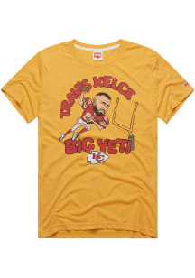 Travis Kelce Kansas City Chiefs Gold Kelce Big Yeti Short Sleeve Fashion Player T Shirt