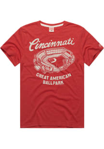Homage Cincinnati Reds Red Great American Ballpark Short Sleeve Fashion T Shirt