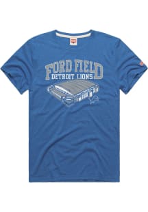 Homage Detroit Lions Blue Ford Field Short Sleeve Fashion T Shirt