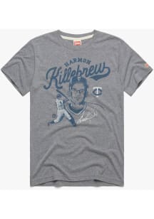 Harmon Killebrew Minnesota Twins Grey Signature Short Sleeve Fashion Player T Shirt
