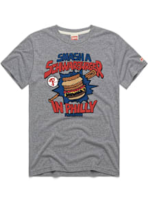 Homage Philadelphia Phillies Grey Flavortown Short Sleeve Fashion T Shirt