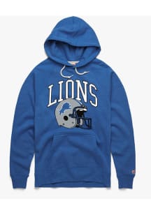 Homage Detroit Lions Mens Blue Helmet Retro Fashion Hood