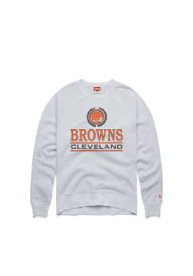 Homage Cleveland Browns Mens Ash Collegiate Crest Long Sleeve Fashion Sweatshirt