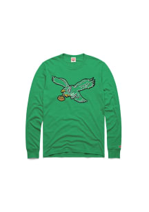 Homage Philadelphia Eagles Kelly Green Primary Logo Long Sleeve Fashion T Shirt