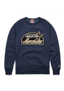 Homage Houston Astros Mens Navy Blue Retro Long Sleeve Fashion Sweatshirt