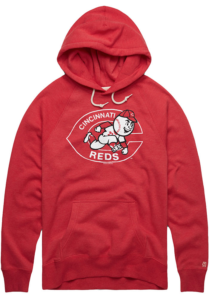 Homage Cincinnati Reds Reds Red Coop Logo Long Sleeve Fashion Hood