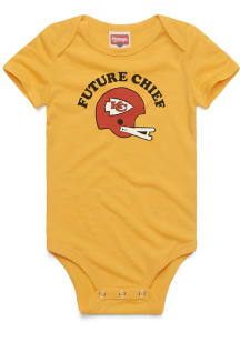 Homage Kansas City Chiefs Baby Gold Future Player Short Sleeve One Piece