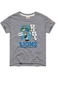 Homage Detroit Lions Toddler Grey Teenage Mutant Ninja Turtle Short Sleeve T-Shirt