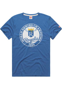 Homage Kansas City Royals Blue World Series 1985 Short Sleeve Fashion T Shirt