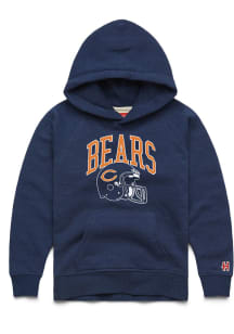 Homage Chicago Bears Toddler Navy Blue Arched Logo Helmet Long Sleeve Hooded Sweatshirt