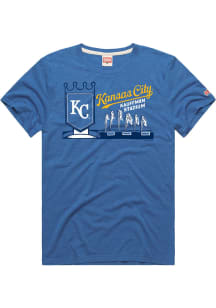 Homage Kansas City Royals Blue Kauffman Stadium Scoreboard Short Sleeve Fashion T Shirt