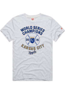 Homage Kansas City Royals White World Series 2015 Short Sleeve Fashion T Shirt