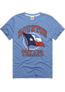 Homage Houston Texans Blue Texas Flag Short Sleeve Fashion T Shirt