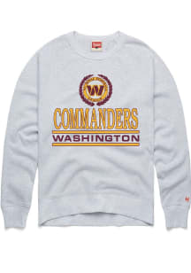 Homage Washington Commanders Mens Grey Crest Long Sleeve Fashion Sweatshirt