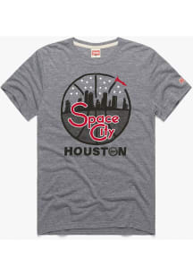 Homage Houston Rockets Grey Space City Short Sleeve Fashion T Shirt