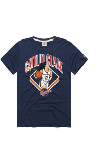 Caitlin Clark Indiana Fever Navy Blue Player Action Short Sleeve Fashion Player T Shirt