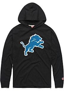 Homage Detroit Lions Mens Black Logo Long Sleeve Lightweight Hoodie