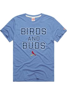 Homage St Louis Cardinals Light Blue Birds And Buds Short Sleeve Fashion T Shirt
