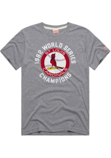 Homage St Louis Cardinals Grey World Series 1982 Short Sleeve Fashion T Shirt