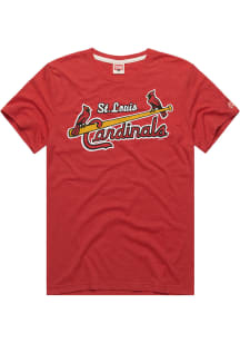 Homage St Louis Cardinals Red Coop Logo Short Sleeve Fashion T Shirt