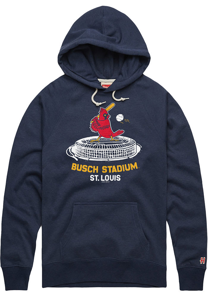 Homage St Louis Cardinals Mens Navy Blue Busch Stadium Fashion Hood