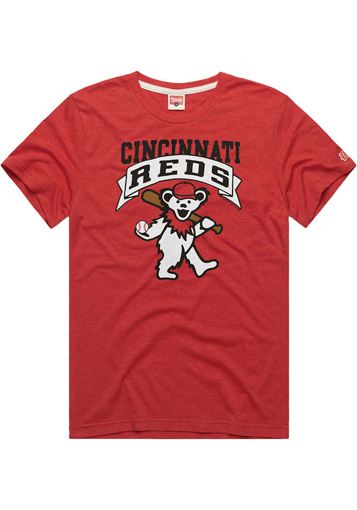 Homage Cincinnati Reds Red Grateful Dead Short Sleeve Fashion T Shirt