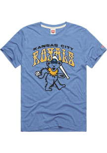 Homage Kansas City Royals Blue Grateful Dead Short Sleeve Fashion T Shirt