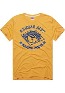 Homage Kansas City Royals Gold Municipal Stadium Short Sleeve Fashion T Shirt