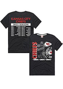 Homage Kansas City Chiefs Black Schedule Short Sleeve Fashion T Shirt