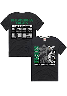 Homage Philadelphia Eagles Black Schedule Short Sleeve Fashion T Shirt