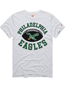 Homage Philadelphia Eagles Ash Pigskin Short Sleeve Fashion T Shirt