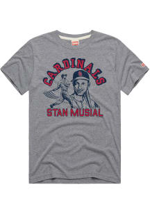 Stan Musial St Louis Cardinals Grey Swing Short Sleeve Fashion Player T Shirt