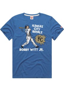 Kansas City Royals Blue Homage Swing Short Sleeve Fashion Player T Shirt