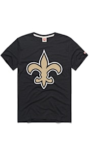 Homage New Orleans Saints Black Team Logo Short Sleeve Fashion T Shirt