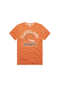 Homage Cleveland Browns Orange Helmet Pill Short Sleeve Fashion T Shirt