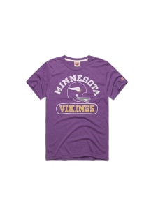 Homage Minnesota Vikings Purple Helmet Pill Short Sleeve Fashion T Shirt