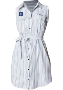 Columbia Duke Blue Devils Womens Blue Heat Seal Sun Drifter Short Sleeve Dress
