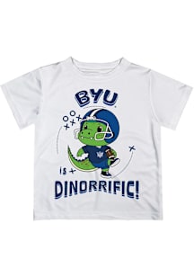 Vive La Fete BYU Cougars Infant Dino-Riffic Short Sleeve T-Shirt White