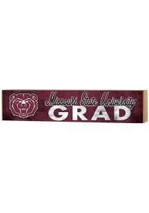 KH Sports Fan Missouri State Bears Grad graduation graphic Sign - Maroon