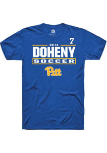 Sofia Doheny Rally Mens Blue Pitt Panthers NIL Stacked Box Player T Shirt