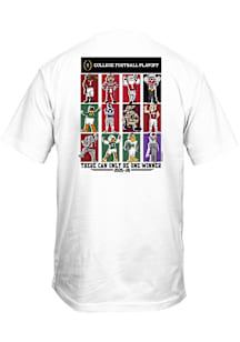 White 2025 College Football Playoff 12 Team Mascots Short Sleeve T Shirt