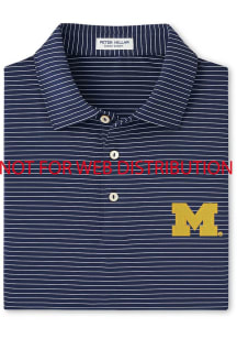 Mens Navy Blue Michigan Wolverines Hemlock Short Sleeve Polo Shirt