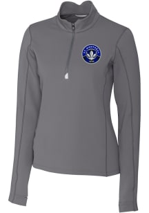 Cutter and Buck Montreal Impact Womens Graphite Traverse Qtr Zip Pullover