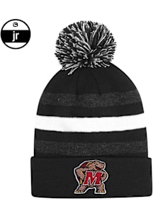 LogoFit Maryland Terrapins Black Jr Halftime Pom Youth Knit Hat