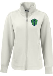 Cutter and Buck Seattle Sounders FC Womens White Roam Light Weight Jacket