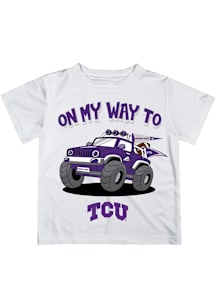 Vive La Fete TCU Horned Frogs Infant On My Way Short Sleeve T-Shirt White