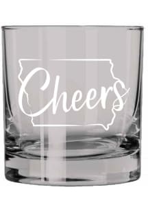 Iowa Cheers Rock Glass