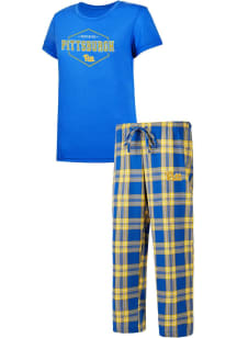 Womens Blue Pitt Panthers Badge PJ Set