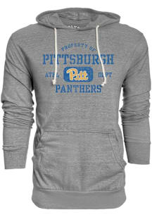 Blue 84 Pitt Panthers Mens Grey Property of Long Sleeve Hoodie