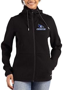 Cutter and Buck Creighton Bluejays Womens Black Epic Comfort Full Zip Light Weight Jacket